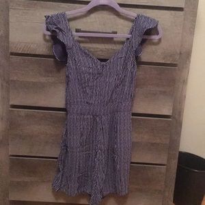 AE Blue Stripe Romper